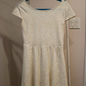 White Floral Lace Dress